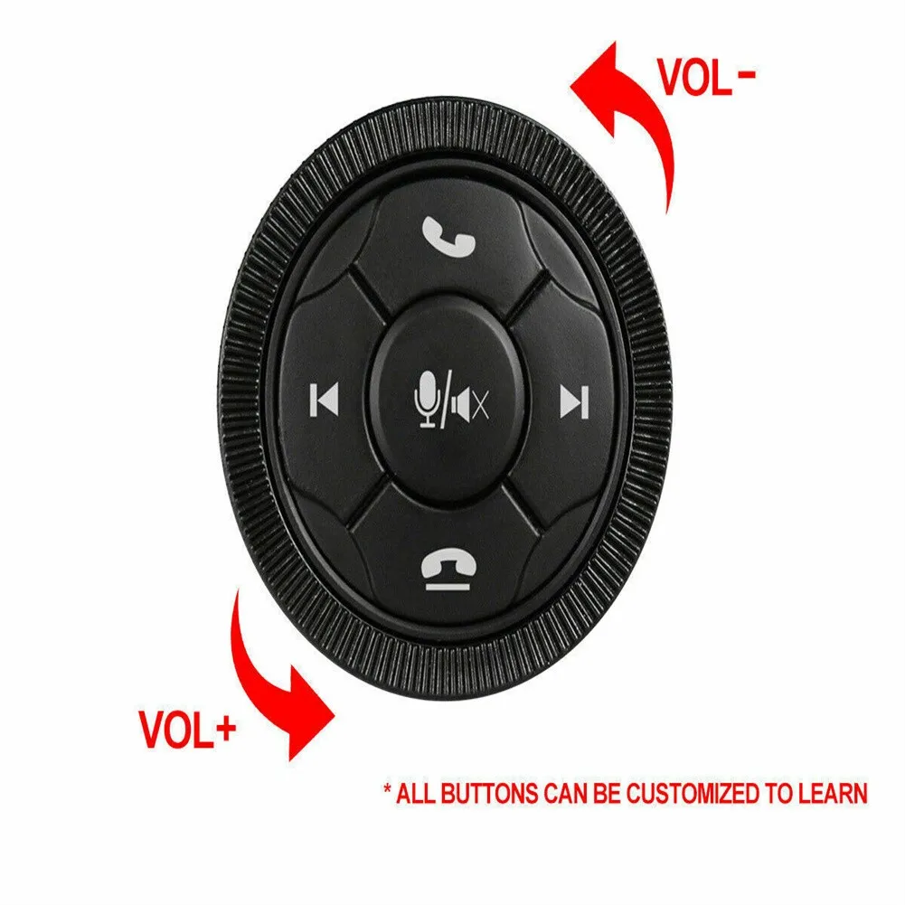 Black Steering Wheel Controller Wireless Phone Media Button Remote Customize Button Steering Wheel Control Car Radio G
