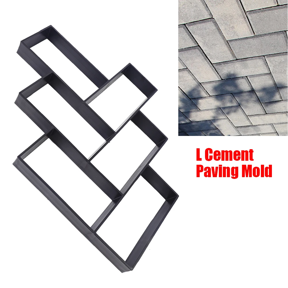 

L Cement Brick Stone Road Paver Maker Garden Walk Pavement Mold Path Diy Paving