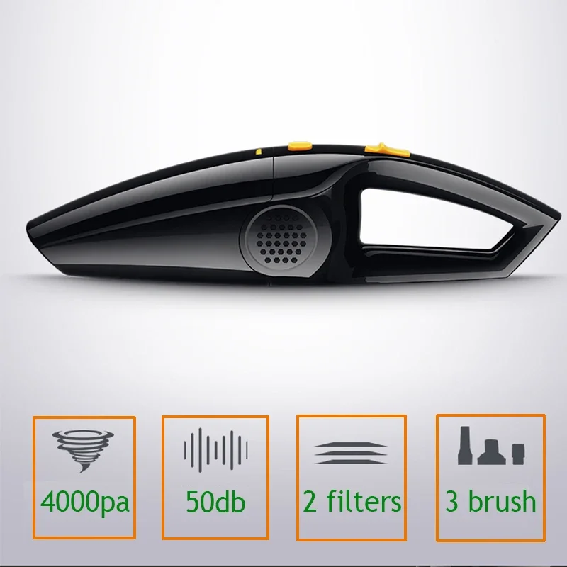 6000pa Car Vacuum Cleaner Wireless/Wired High Power 120W Car Vacuum Cleaner by 12V with Long Power Cord Extra
