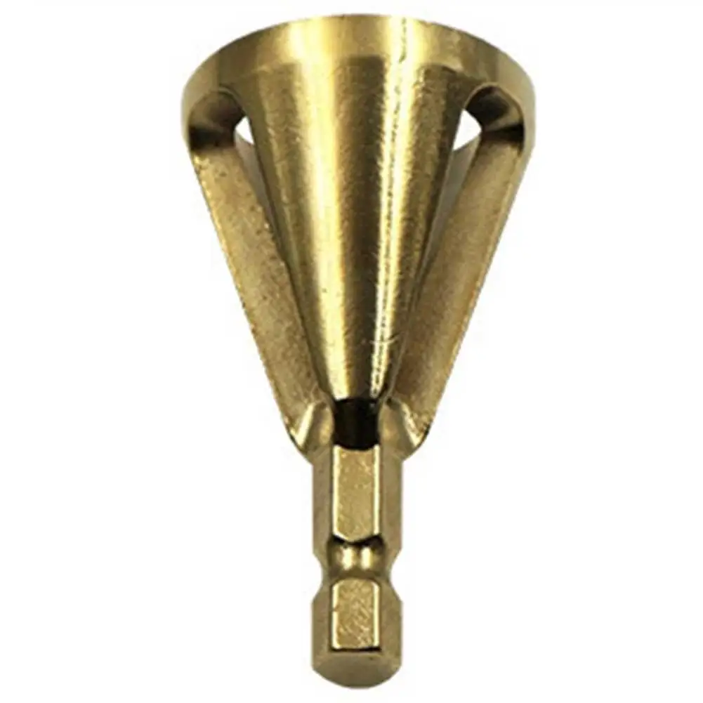 Chamfer Tool Deburring External CR12 MOV Golden HSS Deburring Tool Hex Handle Hexagonal Handle Power Tools Durable four corner hexagonal high temperature refractory bricks gold silver and copper production tools heat insulation welding plate