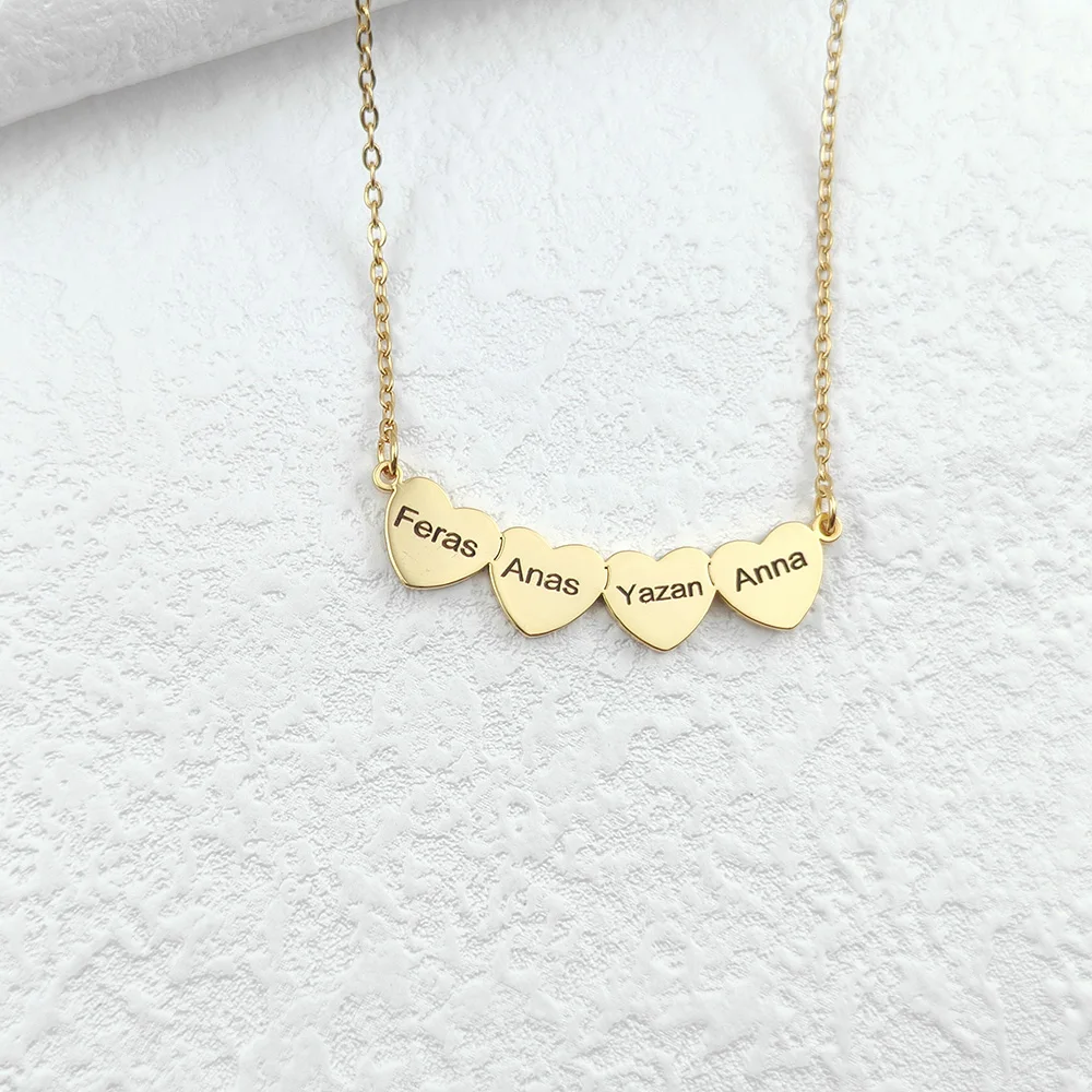 Acheerup Collana Personalizzata Con Doppio Nome Per Donna, In Acciaio Inossidabile, Con Cuore Personalizzato, Zircone, Corona, Gioielli Natalizi, Regalo Per Coppia - Foto 8