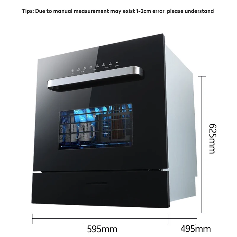 Dish Washer Home European Standard Built-in Kitchen  8 Sets of Tableware Automatic Countertop Dishwasher 595*495*625mm 4