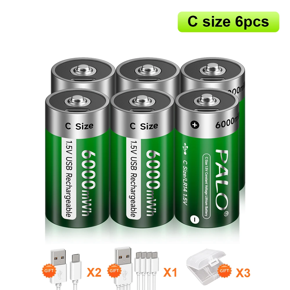 6PCS battery