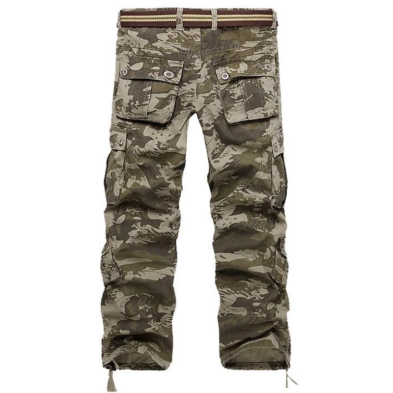 Men Cargo Pants High Quality Casual Multi Pocket Camouflage Militarmy Pants Mens street Joggers Plus Size 44 Loose Long Trousers 6