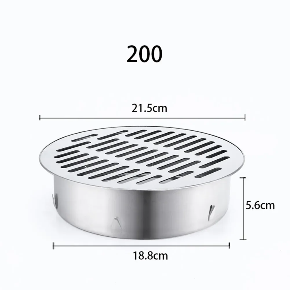 Floor Drain floor drain 50mm-200mm Stainless Steel Balcony Drainage Roof Round Floor Drain Cover Rain Pipe Cap PVC Pipe