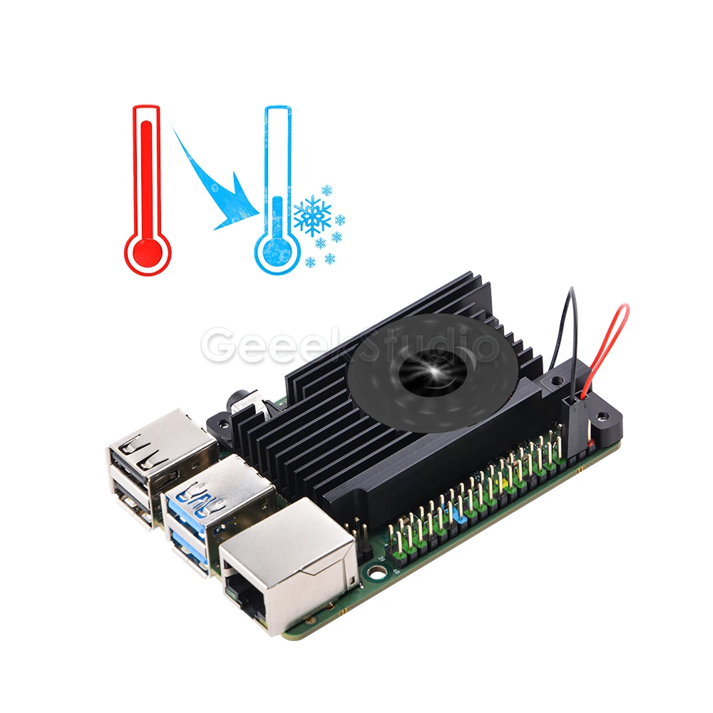 Rock-ventilador de Refrigeração para Dissipador Rock pi 4c Plus Modelo c Plus 3510 - Imagem 4