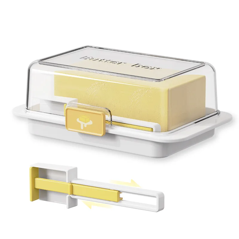 Butter Dish with Cover Butter Fresh-keeping Box with Cutter Slicer Countertop Butter Box for Refrigerator Storage Tableware