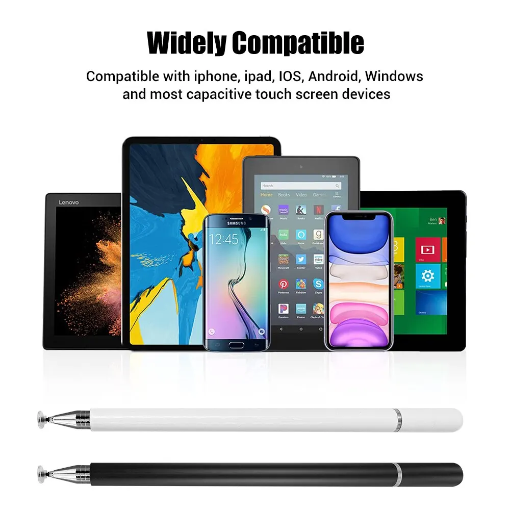 2in1 Stylus Pen Universal Drawing Tablet Capacitive Screen Touch Pen Mobile Android Phone Smart Pencil Accessories
