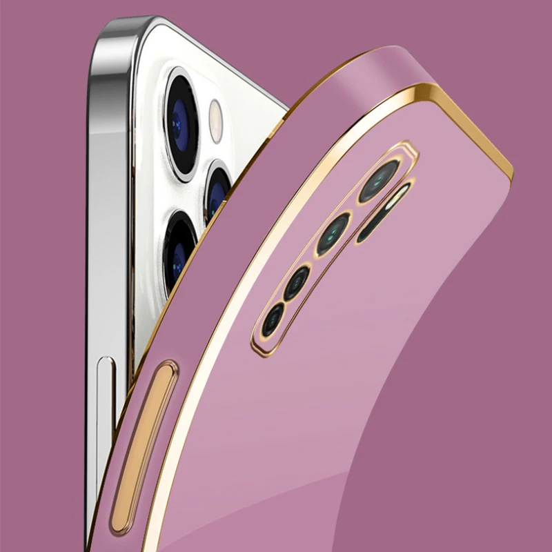 Luxury Square Plating Shockproof Back Cover