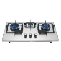 Modern Design Stainless Steel Embedded Gas Stove Lpg Household 3 Burners Kitchen Cooktops Gas Hob 1