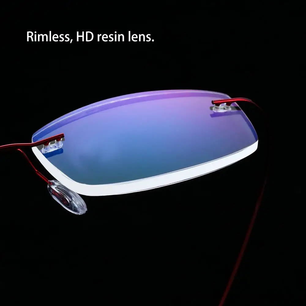 Ultraleichte, flexible Presbyopie-Brille für Männer und Frauen, randlose Memory-Titan-Lesebrille – Detail 5
