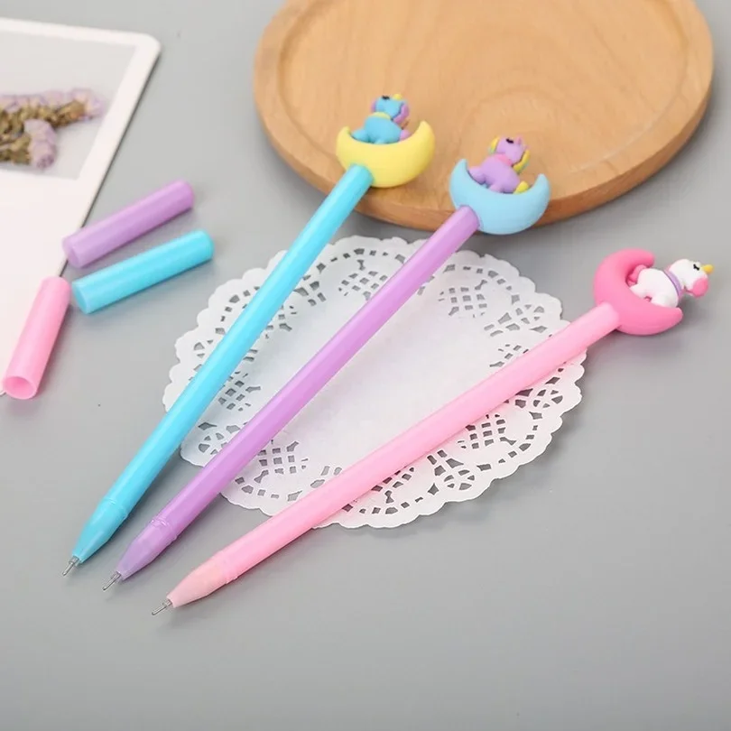 40 Pcs Cartoon Moon Unicorn Gel Creative Stationery Cute Moon Pony Water Pen Kawaii School Supplies Office Supplies