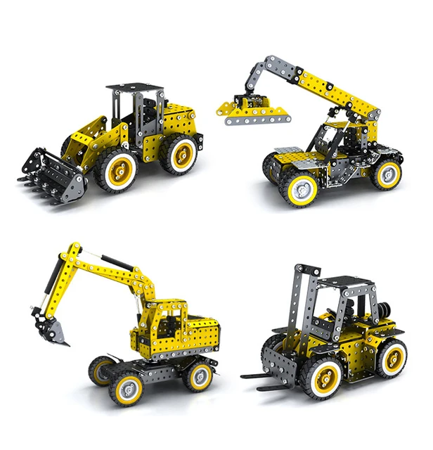 RC Car 2.4G 10CH 1178PCS Stainless Steel DIY RC Control Bulldozer Crawler for Forklift Engineer Dumptruck Model Vehicle Gift 6