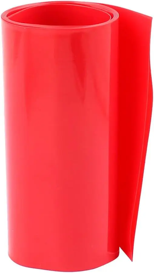 

Keszoox 3.3ft 103mm Flat 65mm Dia PVC Heat Shrink Tubing Red for 18650 Battery