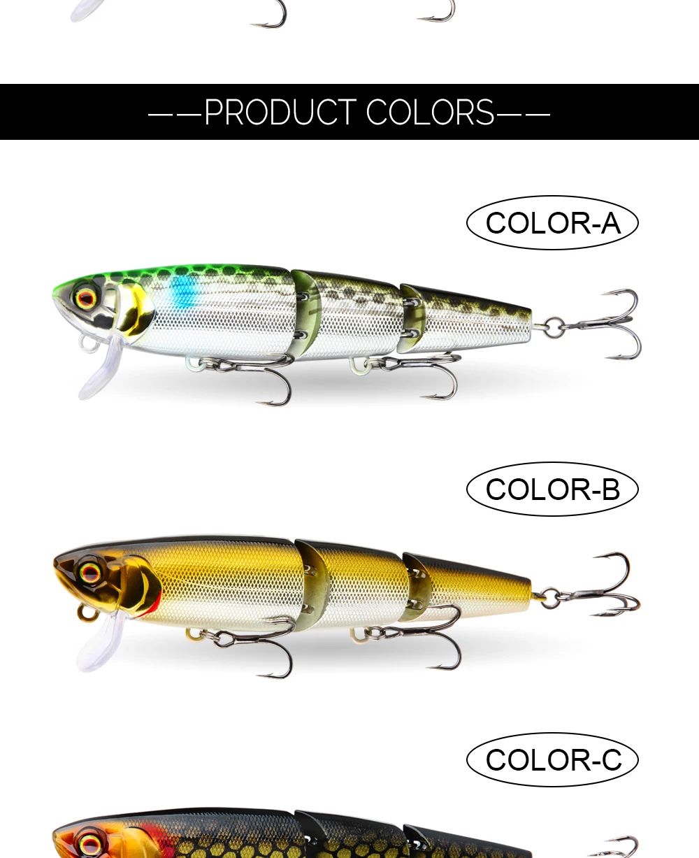 Bass Pike Trout Lure Swimbait  Pike Fishing Lure Multi Joint - 3