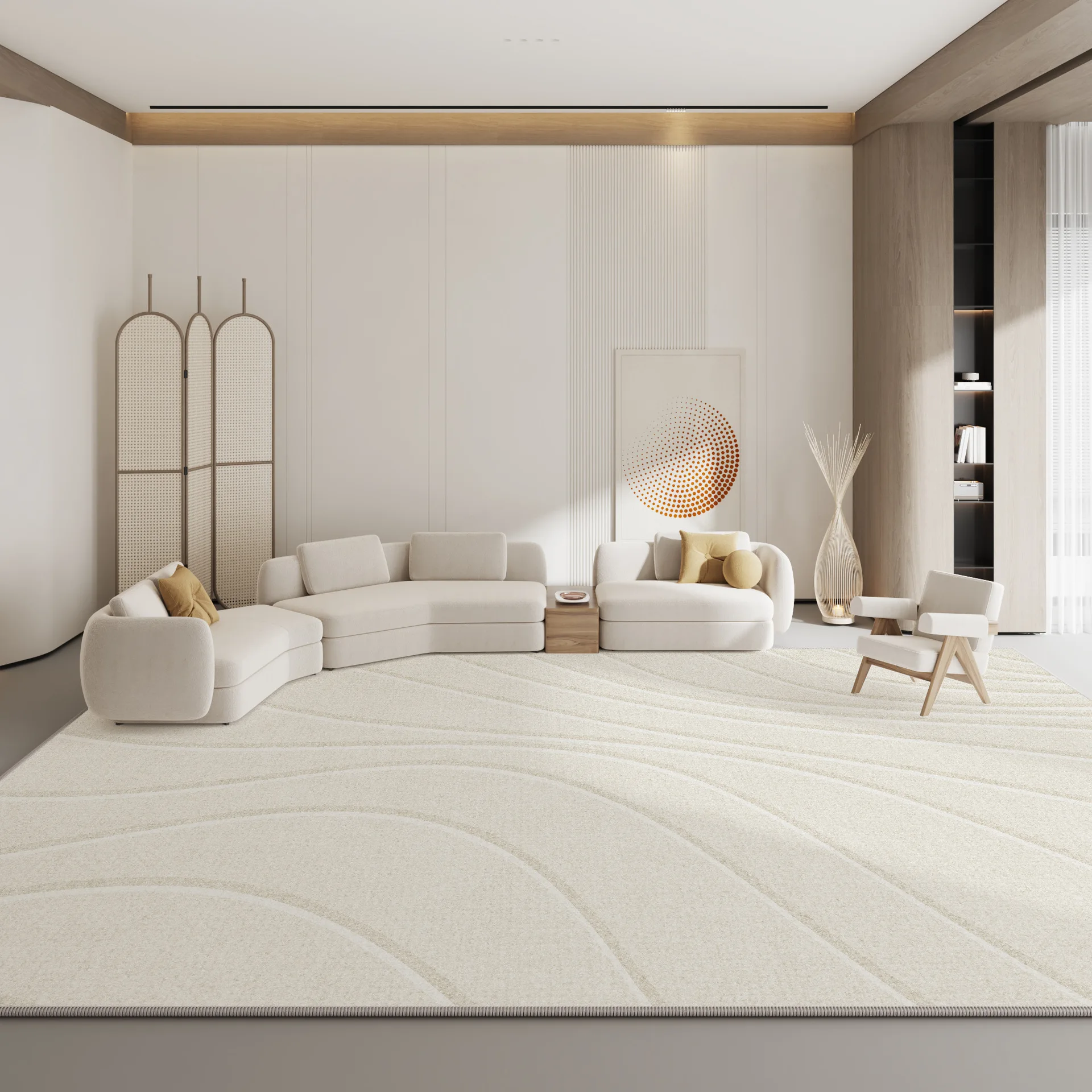 Living Room Circle Velvet TPR Modern Simple Household Bed Blanket Bedroom Carpet decorative carpet plush carpet imitated cashmere carpet coral velvet rug