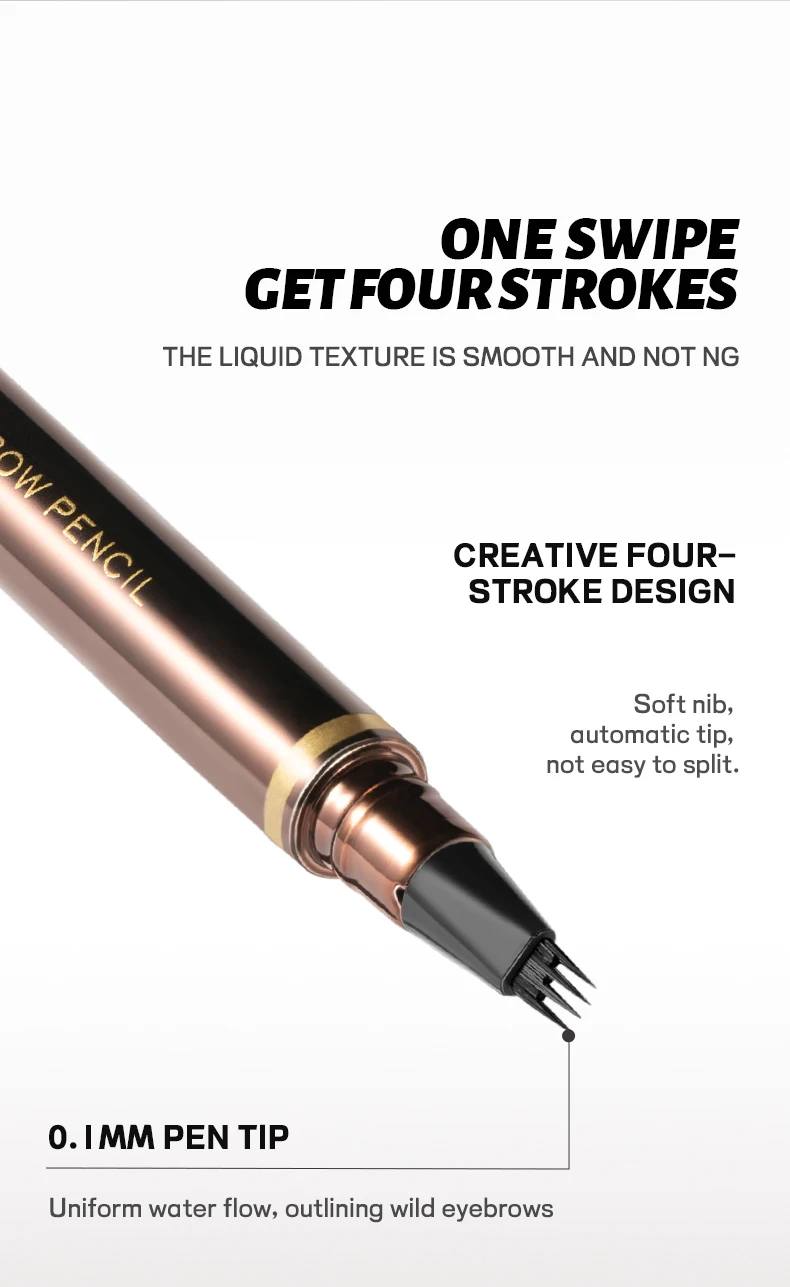 Description Picture 3 of itemLiquid four-pronged eyebrow pencil, extremely fine, long-lasting, waterproof, sweatproof, high color intensity, perfect gift