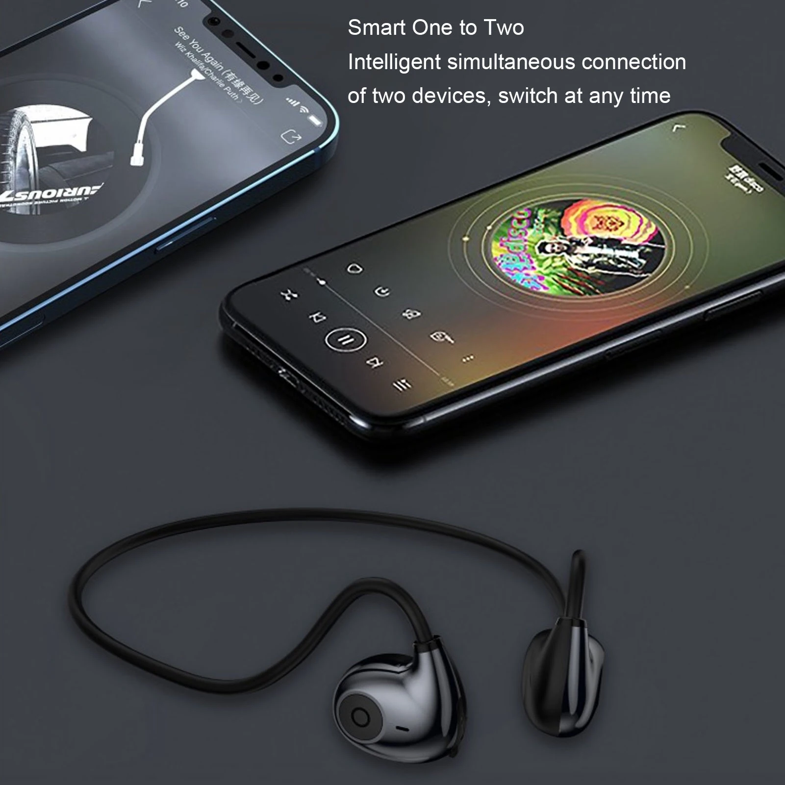 Wireless Ergonomic HiFi Sound Open-Ear Headphones - Lightweight Waterproof Design