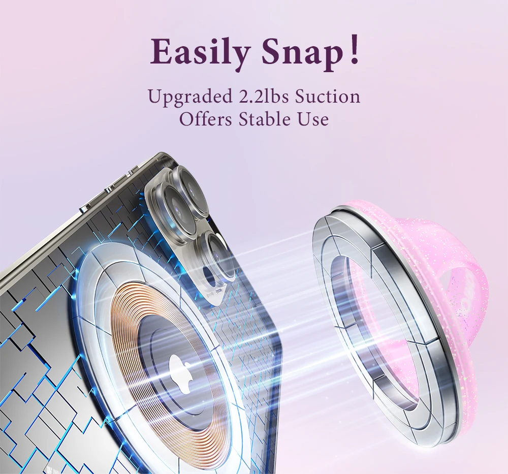 Joyroom Rotatable Magnetic Phone Holder Silicone Finger Loop Phone Grip For iPho