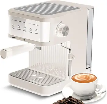 Macchina per caffè Espresso macchina per caffè semiautomatica 20 Bar Espresso Latte Macchiato Cappuccino bianco 1