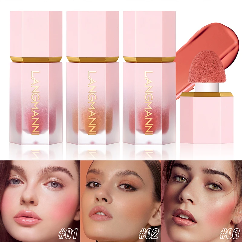 

No Logo Liquid Face Blush Cheek Rouge Natural Smooth Cheek Blusher Pigmented Blusher Long Lasting Creamy Face Makeup Cosmetic