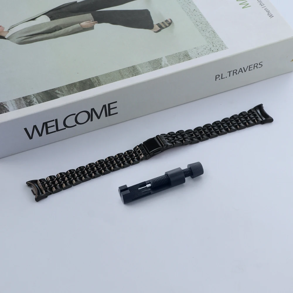 Elegant Stainless Steel Watch Strap - Premium Metal Bracelet Strap