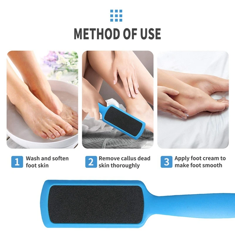 Pedicure Foot Files Callus Remover Set With Double Sided Feet Rasp For Death Skin Professional Scrubber For Feet Kit (6 Pack) 2