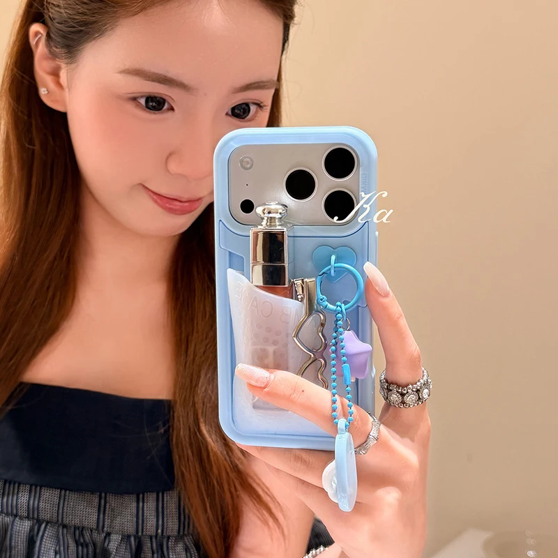 Stylish Creative Card Holder Bag Phone Case with Large Pocket Storage Back Cover