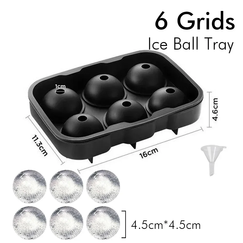 Silicone Ice Cube & Ball Maker with Lid - Perfect for Whiskey, Cocktails, and Iced Coffee