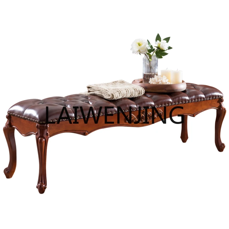 

RWJ Solid Wood Chair Bedroom Bed End Stool Sofa Stool Bench