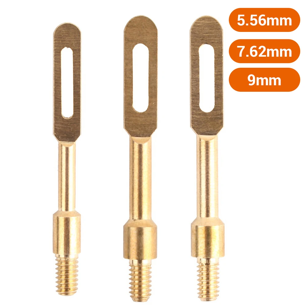 Hunting Gun Cleaning Patch Holder 8-32 Brass Slotted Tip Brush Head 7.62mm/9mm/.22/.223/5.56mm Rifle Pistol Gun Cleaning Tool rifle cleaning kit gun cleaning kit gun cleaning patch gun cleaning mat