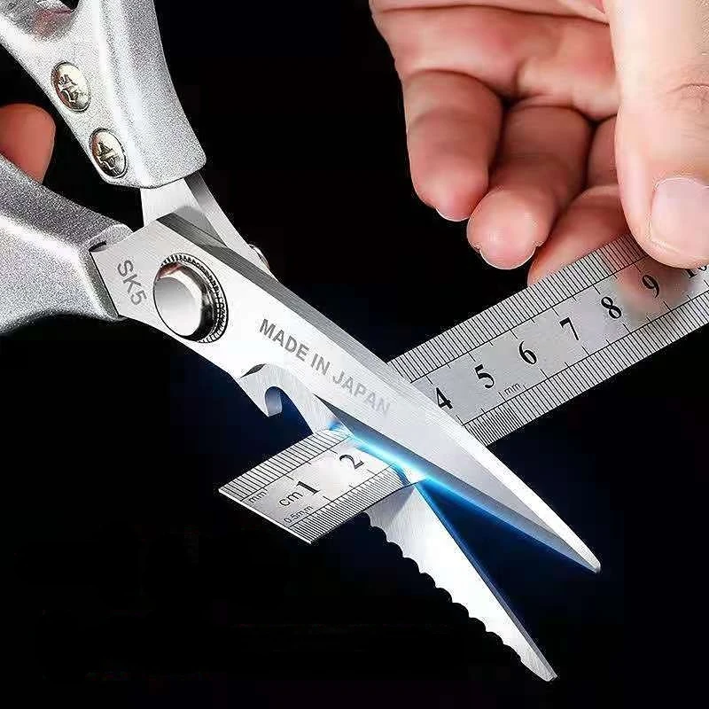

Chicken Bone Scissors Kitchen Scissors Stainless Steel Scissors Household Beer Bottle Opener Scissors Clip Walnut