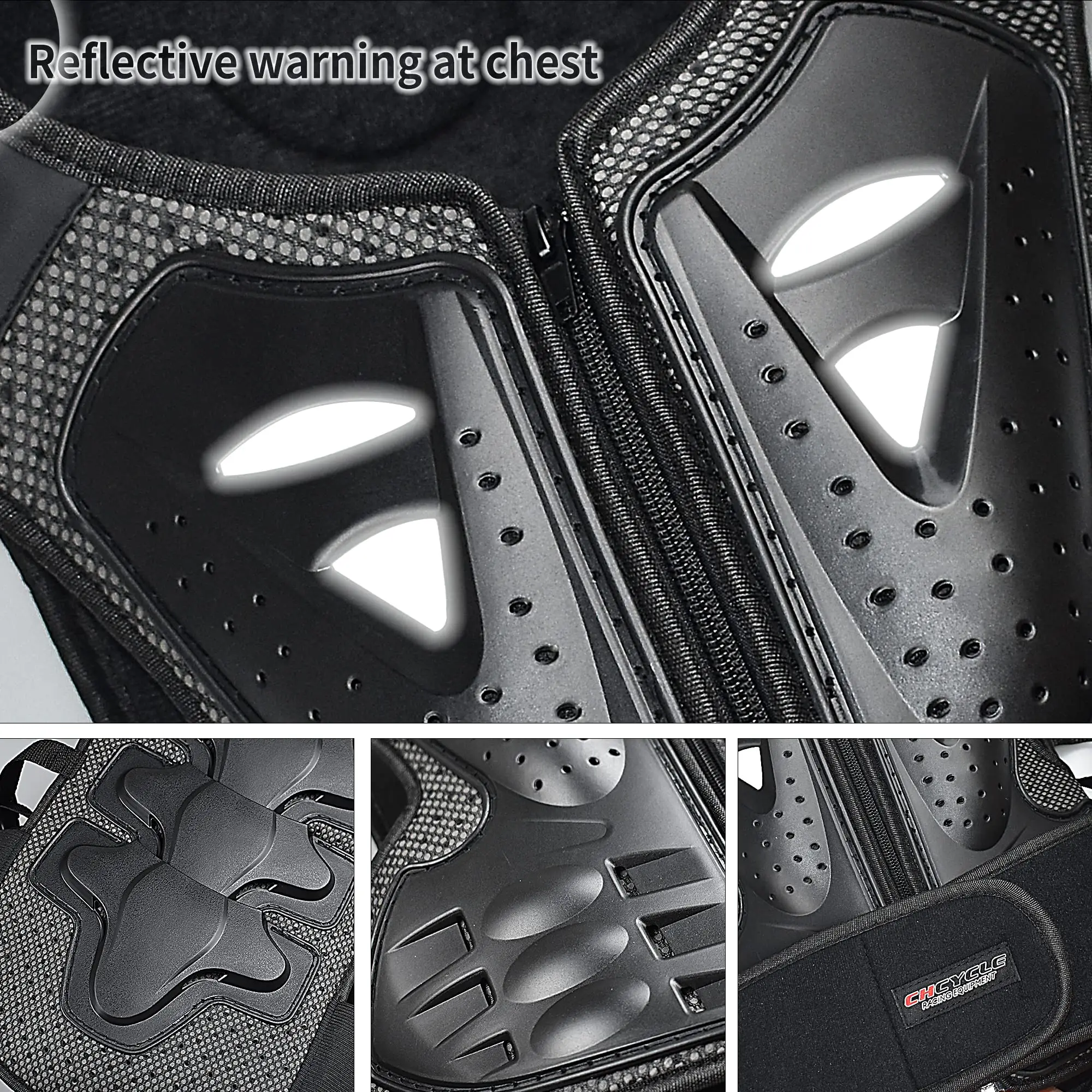 Kids Motorcycle Armor Suit Chest Protector with Elbow Knee Pads