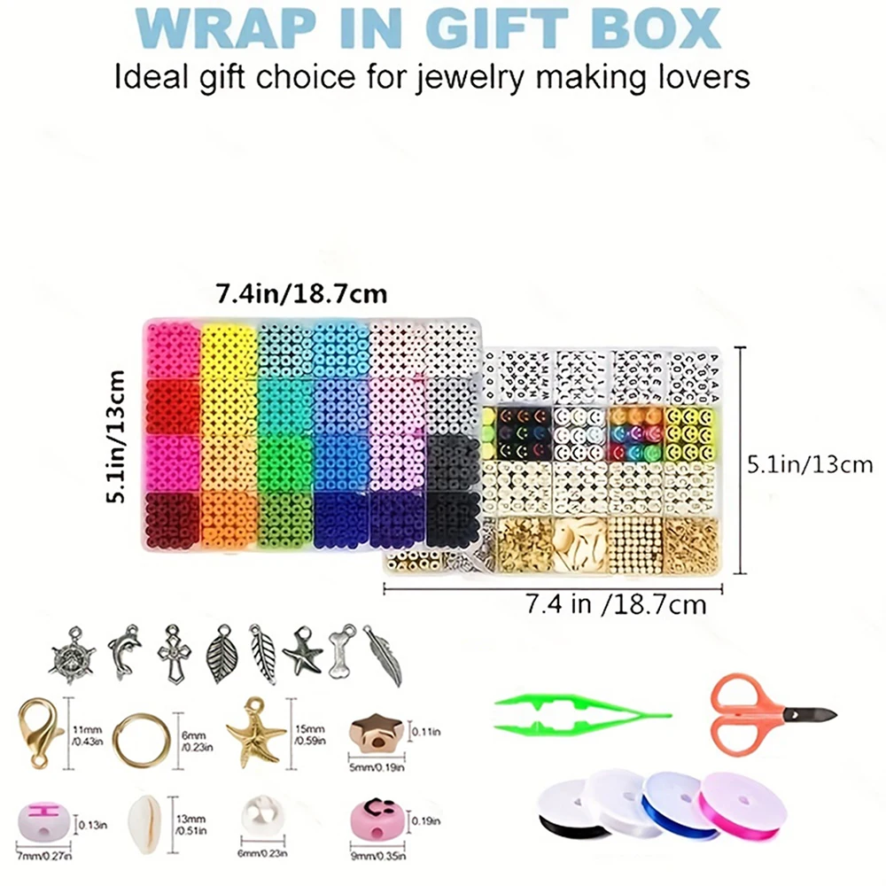 Beads for Jewelry Making DIY jewelry making polymer clay bead kits-handmade bracelets necklaces earrings