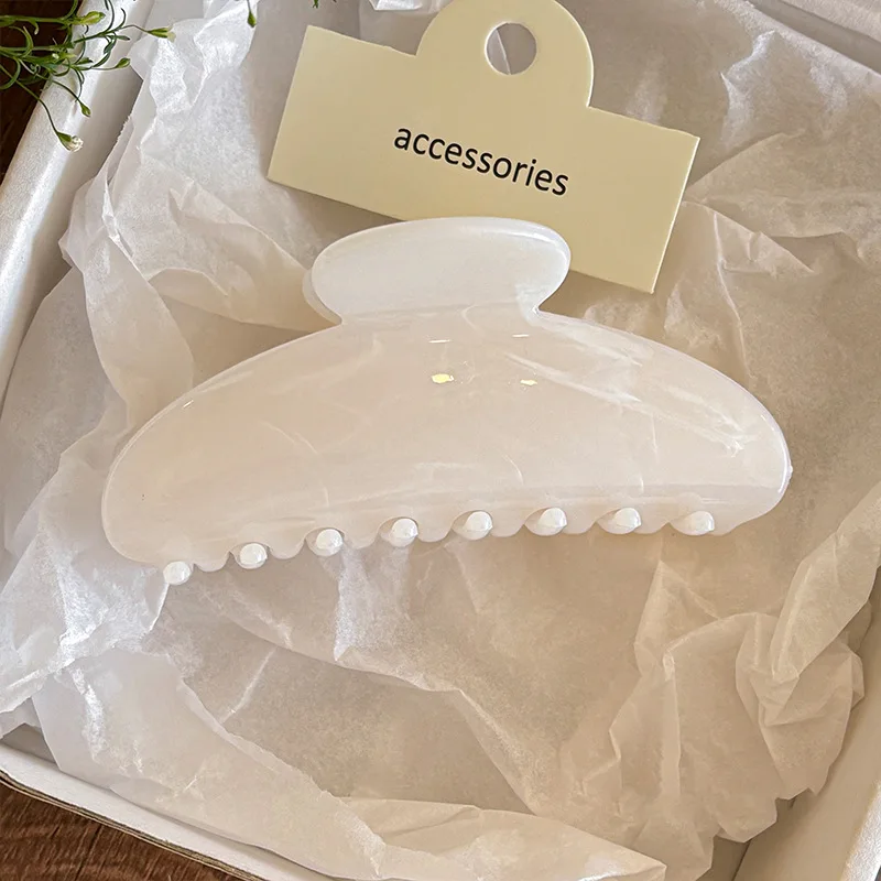 Vintage bunte Blumen Schleife Geometrie Acryl Haarklammer für Frauen Mädchen elegante Haarnadeln Hai Clip Krabben Haarspangen Lady Kopfschmuck – Detail 9