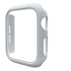 Sleek Matte Protective Frame for Apple Watch - Durable PC Cover Case Bumper (White)