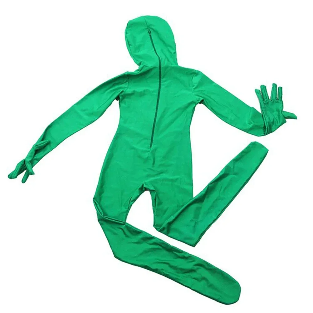 Photo backdrop Green Screen Suit Chroma Key Cosplay Costumes Backdrop Video Film Invisible Effect Background Stretchy Tight Bodysuit