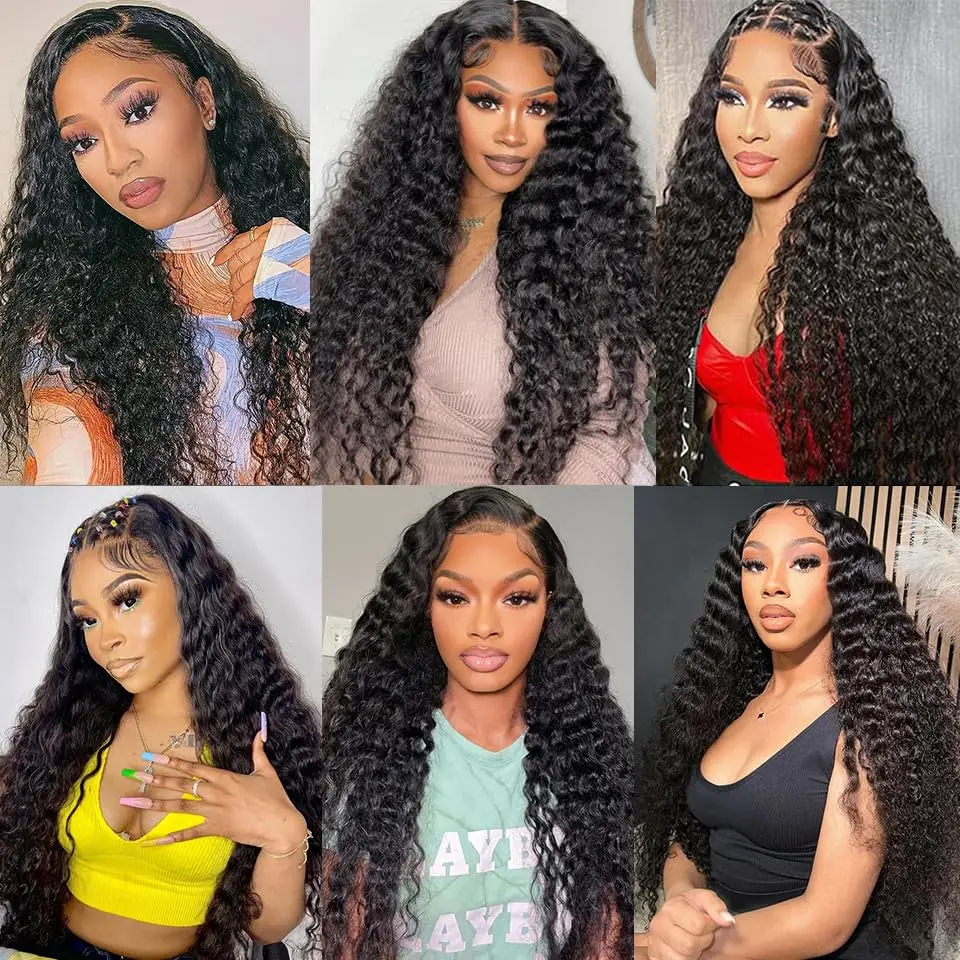 1-3 Days Fast Delivery 180 Density Wigs Human Hair 13x6 13x4 Transparent Lace Frontal Deep Wave Human Hair Wigs 5x5 Glueless Wig - Image 5