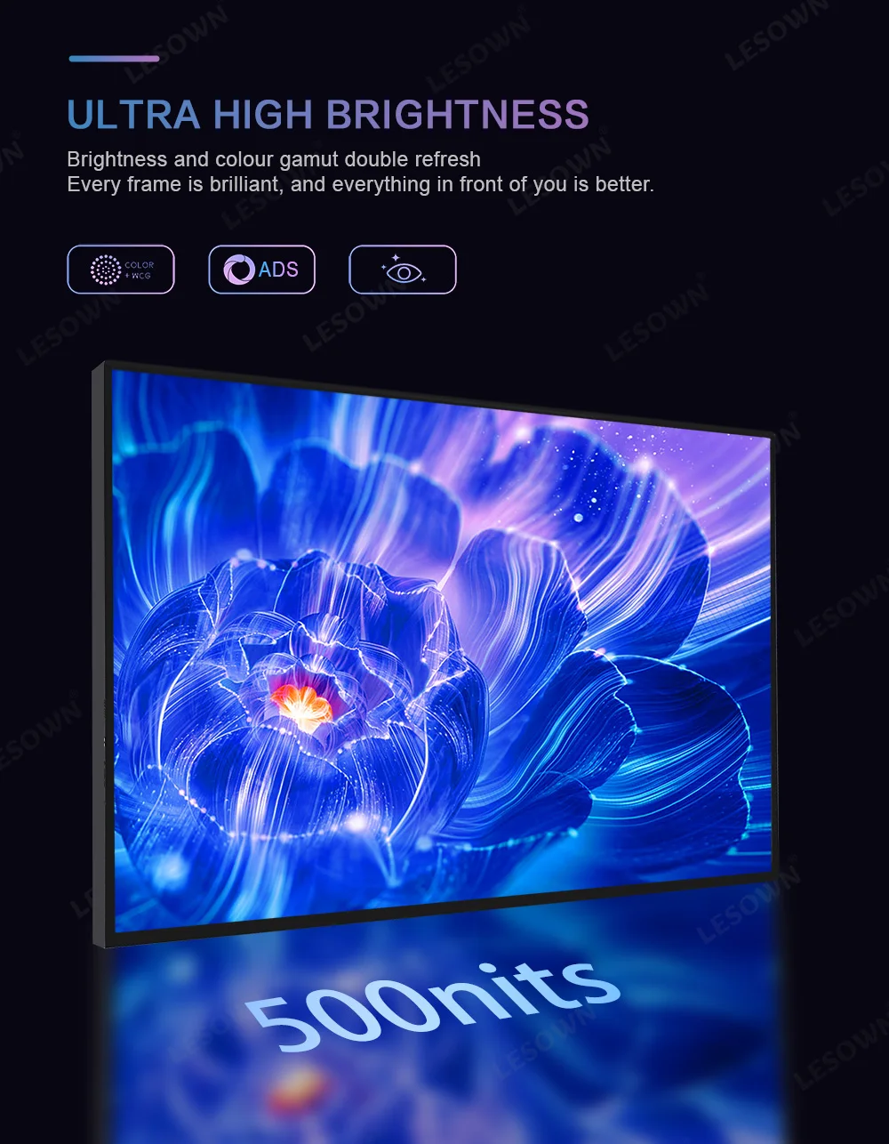 LESOWN USB  VESA USB C IPS ̸ ǻ ӿ  ȭ ÷, 144Hz 2.5K HDMI Ȯ, 18 ġ 2560x1600