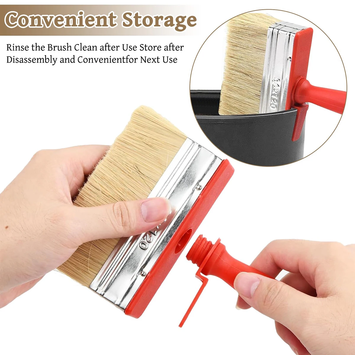 Paint Brush, Thickened Industrial Wooden Handle, Plastic Paint, Soft Bristle, Decoration Wall Brush Tool