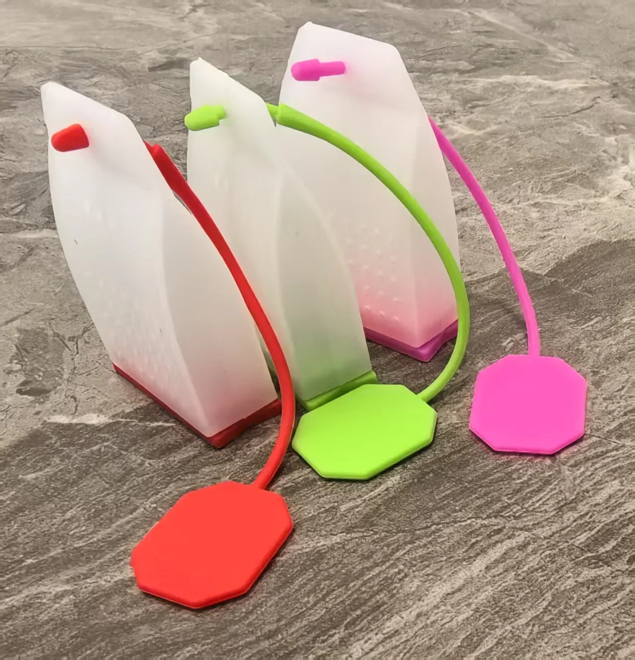 Silicone Tea Infuser Set - Reusable Loose Leaf Filter Bags and Strainers (3 Pack)