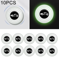 10Pcs Car Door Silicone Anti Shock Pad Universal Car Trunk Sound Insulation Pad Luminous Shock Absorber