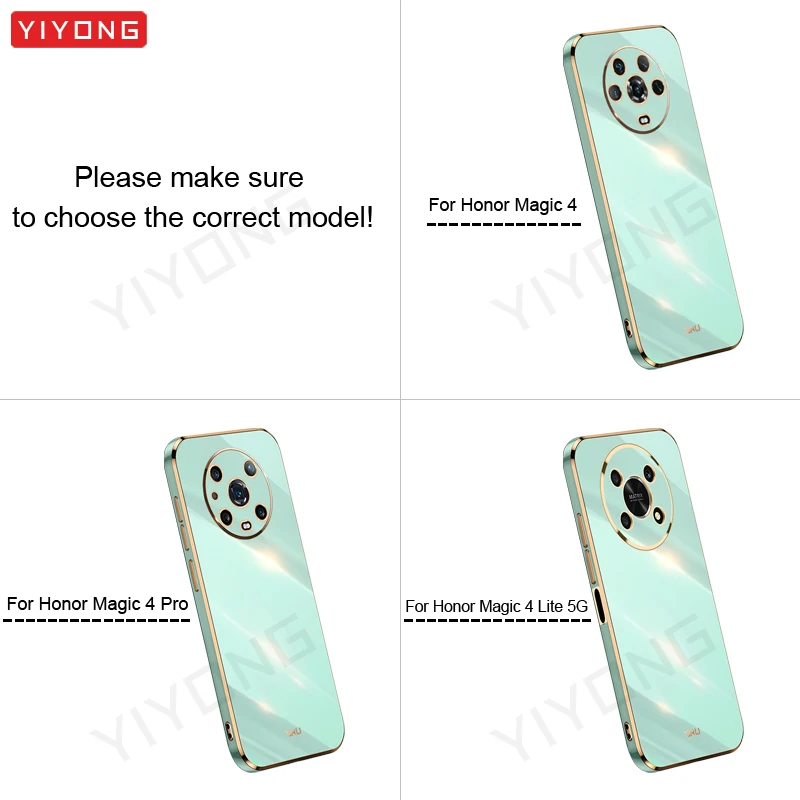 For Honor Magic5 Pro 5G/ Magic4 Lite Shockproof Plating Soft Silicone Case  Cover