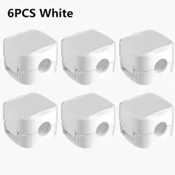 Magnetic Cable Organizer and Holder with Adhesive (White 6Pcs)
