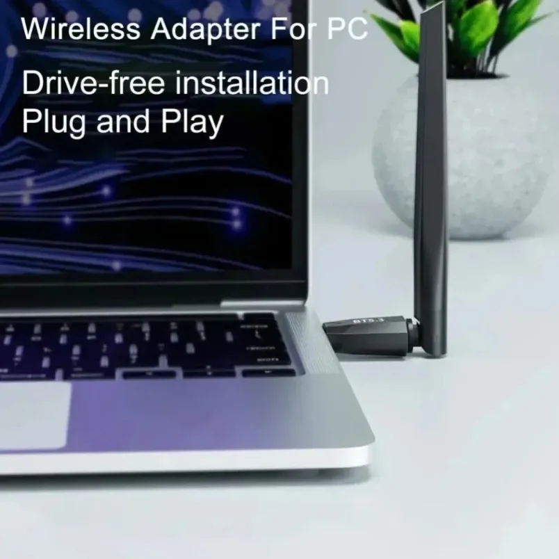신제품 블루투스 5.4 USB 어댑터 듀얼 모드 BLE 저전력 무선 동글 (윈도우 11/10 PC 노트북 헤드폰 스피커용)