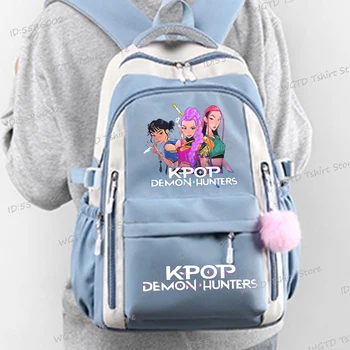 Zaino KPop Demon Hunters per ragazze Zaino da esterno di grande capacità 2025 Borsa a zaino con stampa di film caldo Mochilas Para Studenti 1
