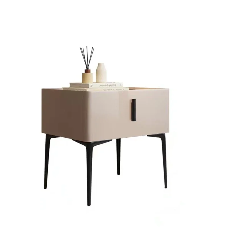 

The new slate bedside table is modern and simple in solid wood leather