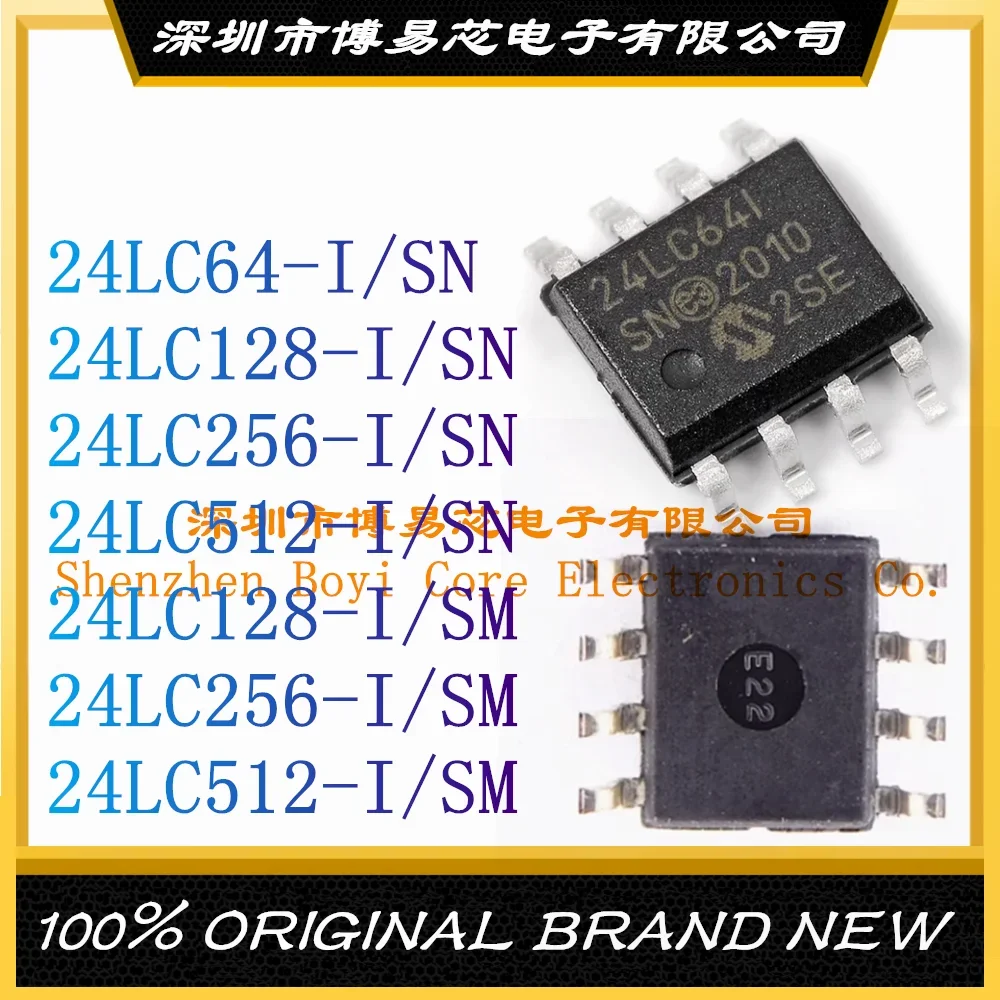 

24LC64-I 24LC128-I 24LC256-I 24LC512-I SM SN Package SOP-8 New original authentic memory IC chip