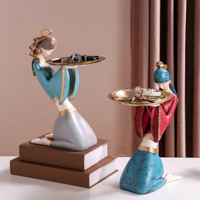 

Современная креативная статуэтка в этническом стиле, настольное хранилище, поделки из смолы, украшения, домашняя Статуэтка для гостиной