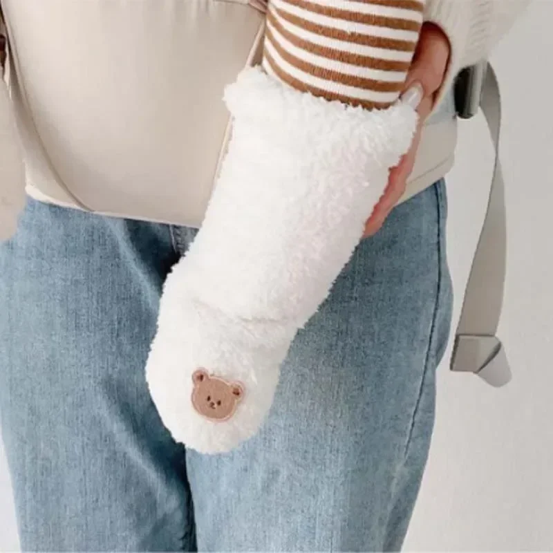 Süße Bär Babys ocken für Jungen Mädchen Winter weiche Baumwolle verdicken Socken Anti-Rutsch-Babys Zubehör für Neugeborene Kleinkind Socken Kinder